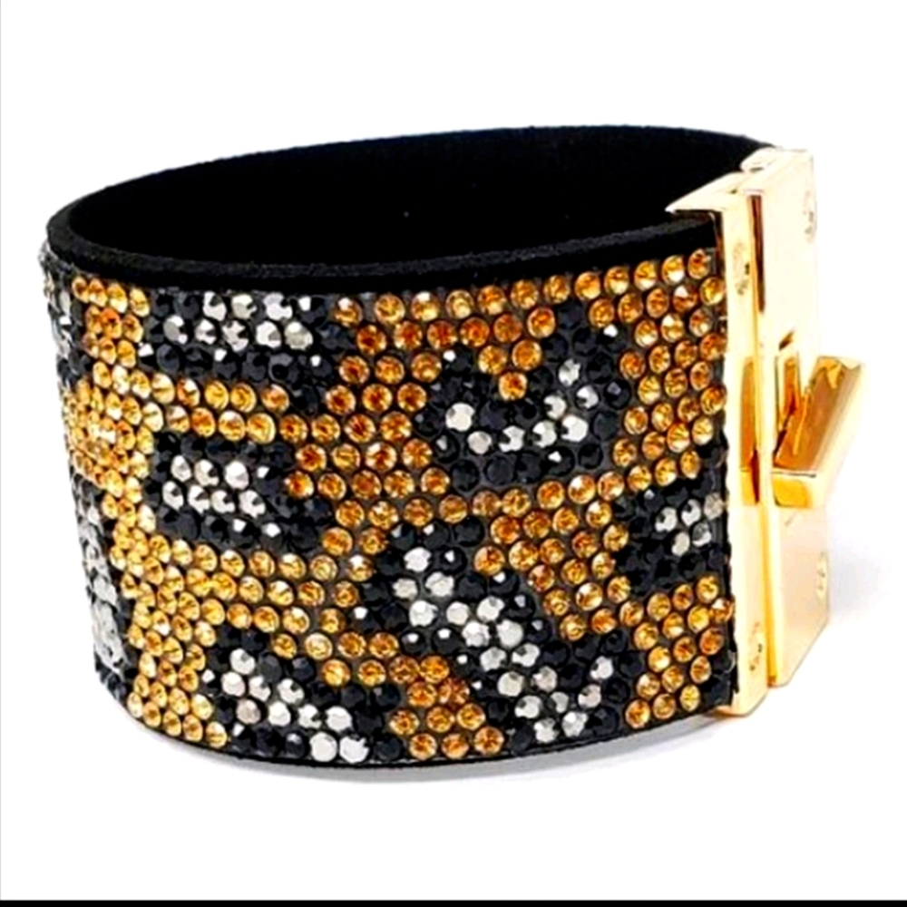 ❤️Leopard Rhinestone Twist Lock Bracelet❤️